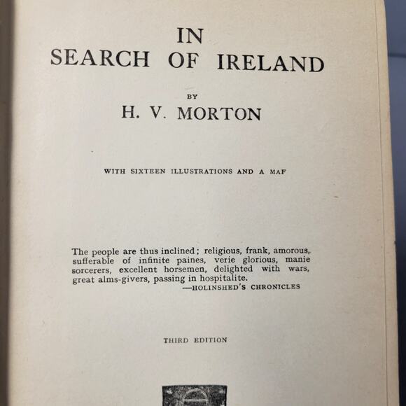In Search Of Ireland by H.V. Morton Vintage 3rd Edition 1931 Hardcover Book - Picture 4 of 16
